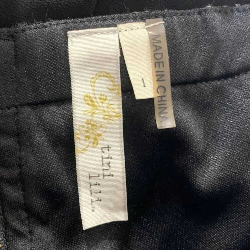 Tini Lili Large Strapless Chevron Zig Zag Hi Low Flowy Lined Formal Dress - Picture 5 of 7